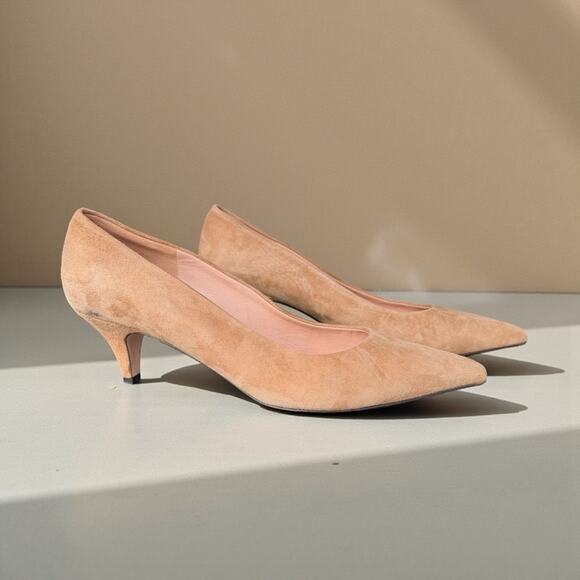 J. Crew Shoes - J.Crew Dulci Kitten Heel Pointed Toe Pumps in Suede Leather Lining Pumps Size 9